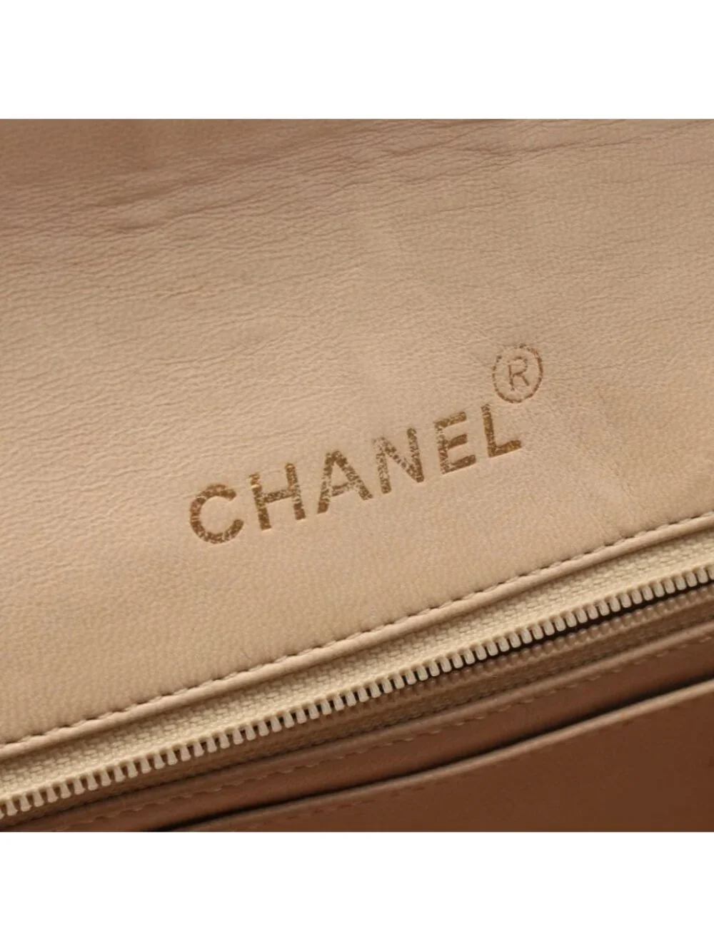 Chanel Shoulder Bag Quilted Diana Flap Light Beige Lambskin Chain